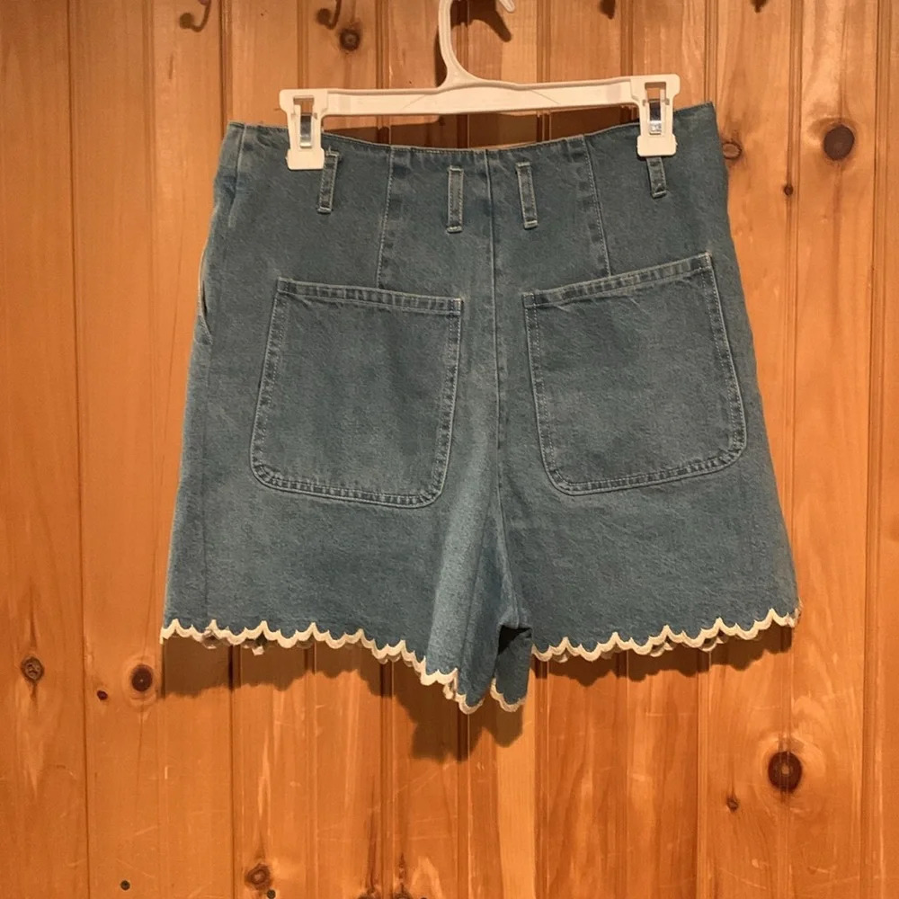Sea New York Blue Jean Shorts with Cream Trim - Picture 7 of 9